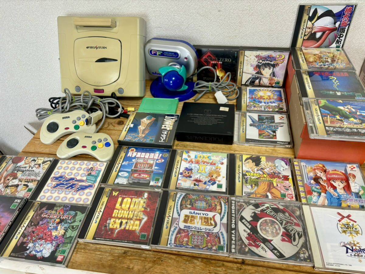 ★ セガサターン 本体 コントローラー ソフト SANKYO FF セガサターン用パチンコハンドル型コントローラー SEGA ゲーム機 まとめての画像1