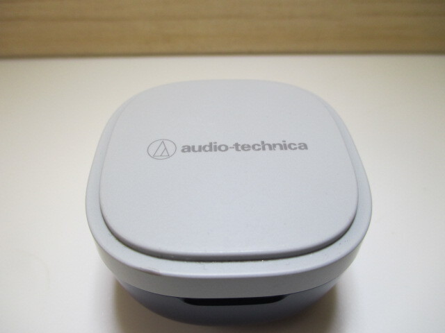 ☆audio-technica Bluetooth ワイヤレスヘッドセット イヤホン グレー×ネイビー(ATH-SQ1TW)!!_画像1