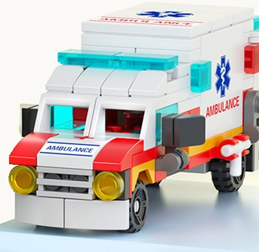 レゴ ブロック 救急車 キット LEGO 互換品(ゆうパケ)の画像3