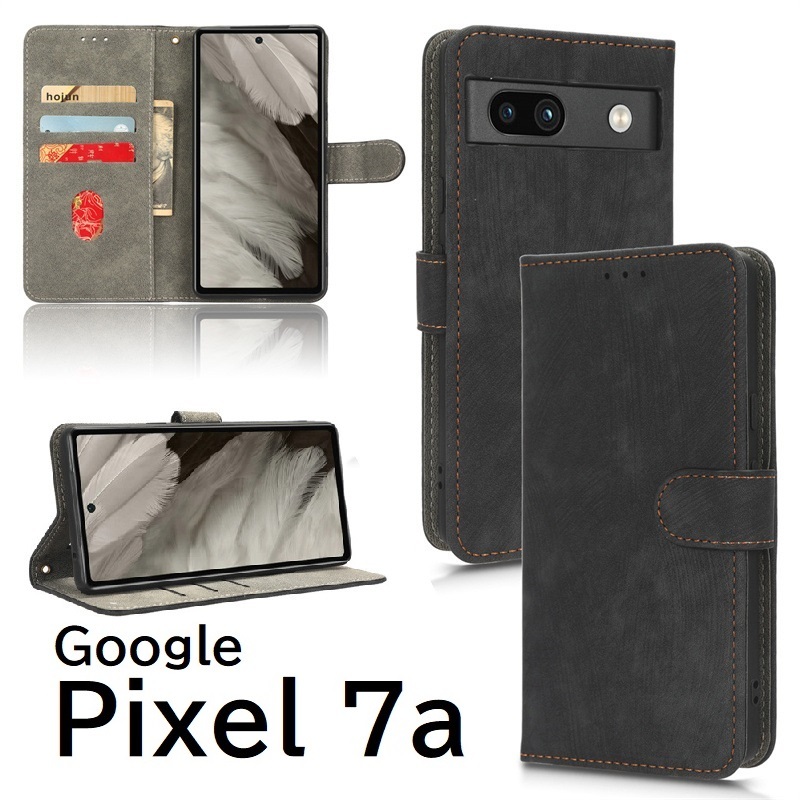 Pixel 7a 手帳型 ブラック スマホケース (ゆうパケ)_画像1