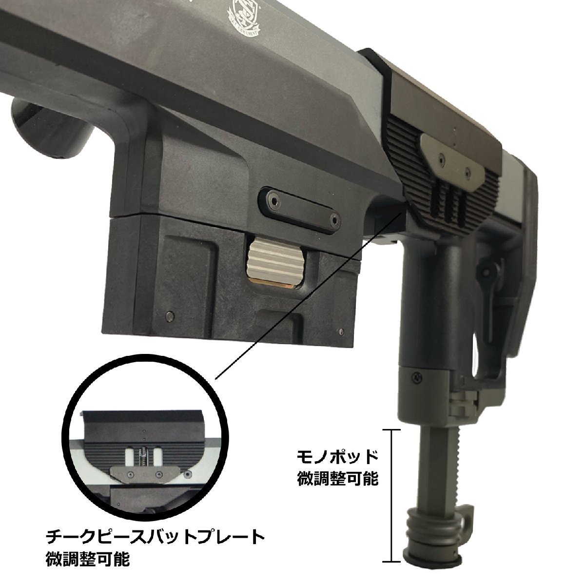 【35%OFF！1本限定特価】S&T DSR-1 ガスライフル Grey ※ハードガンケース付き ※1営業日での発送_画像7