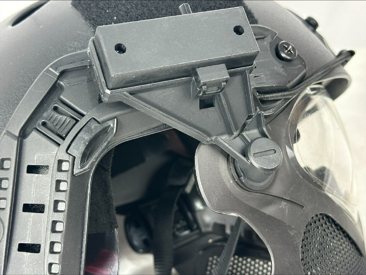 【1円～】FASTタイプ パイロットヘルメット メッシュマスクBK Lサイズ(UFCHM018LBK)【B品】の画像2