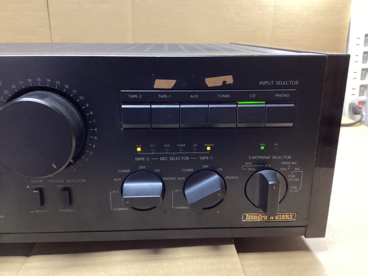 ONKYO オンキョー INTEGRATED STEREO AMPLIFIER Integra A-819RX ステレオアンプ_画像4