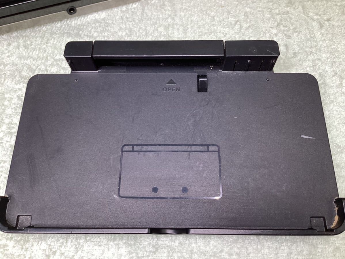 Nintendo 任天堂 ニンテンドー3DS コスモブラック本体 拡張スライドパット 充電台 3個まとめて_画像6