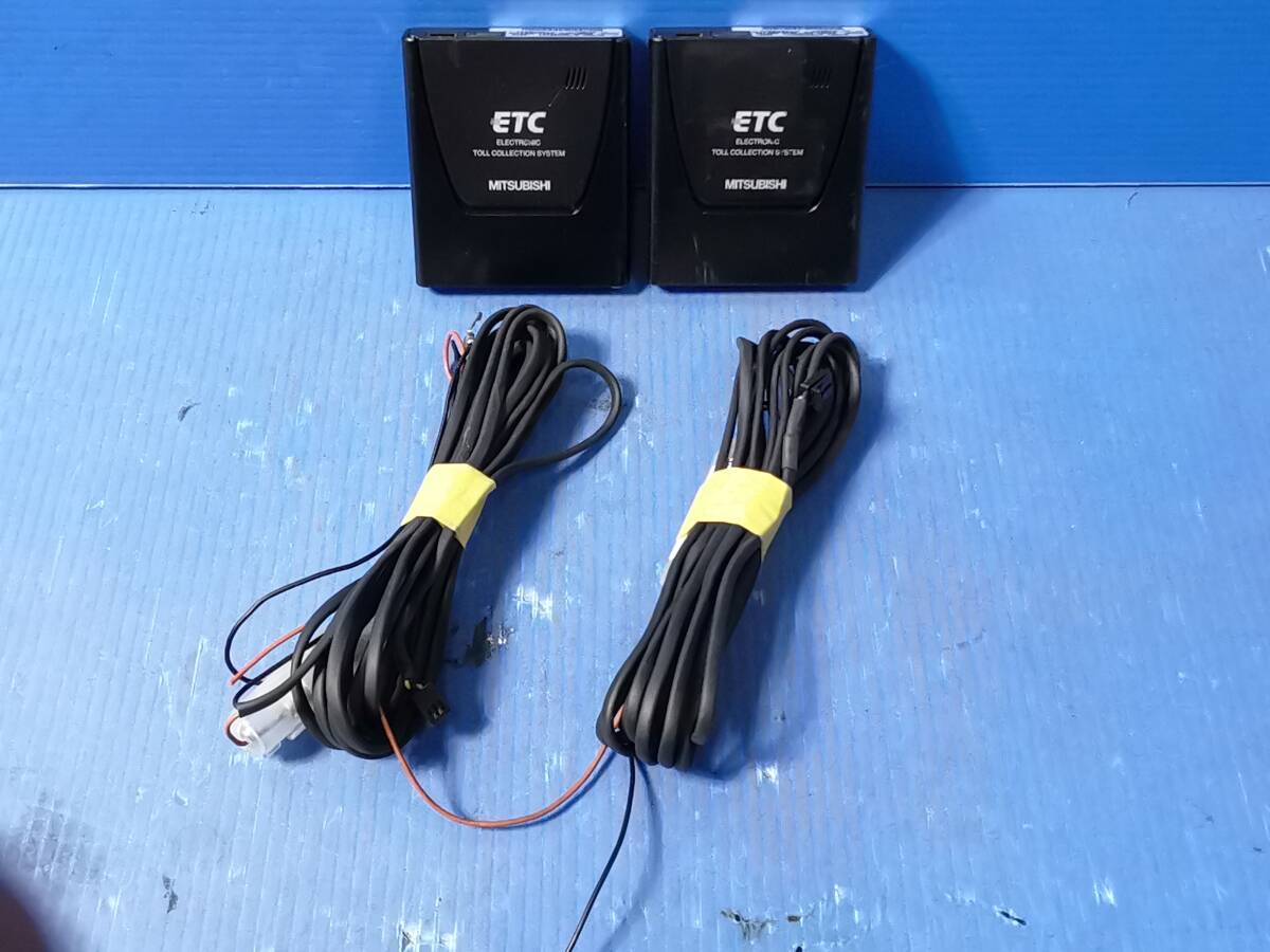  Mitsubishi Electric antenna one body ETC on-board device light car registration 2 piece set EP-9U59V operation verification OK 0327-6