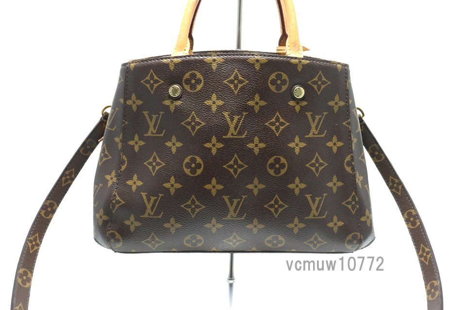 近年モデル希少美中古■LOUIS VUITTON モノグラム モンテーニュBB レザー 2way ハンドバッグ ルイヴィトン■0229uu777-4_画像2