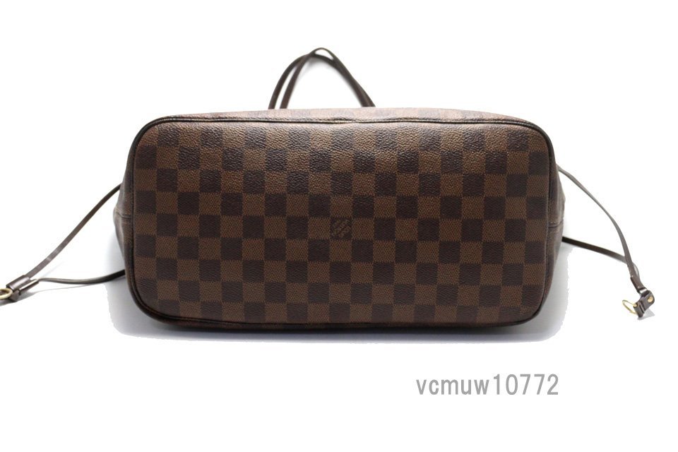 希少中古■LOUIS VUITTON ダミエ ネヴァーフルMM レザー トートバッグ ルイヴィトン■0229hs578837_画像3