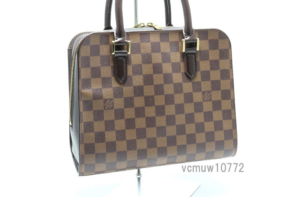 希少美中古■LOUIS VUITTON ダミエ トリアナ レザー ハンドバッグ ルイヴィトン■0229to590202_画像4