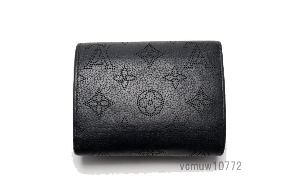 近年モデル希少美中古■LOUIS VUITTON マヒナ ポルトフォイユイリスコンパクト レザー 2つ折り財布 ルイヴィトン■0307ab0410784_画像2