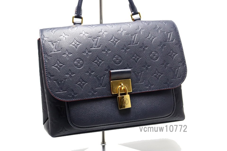 近年モデル希少美中古■LOUIS VUITTON モノグラムアンプラント マリニャン レザー ハンドバッグ ルイヴィトン■1102ss325-9K_画像4