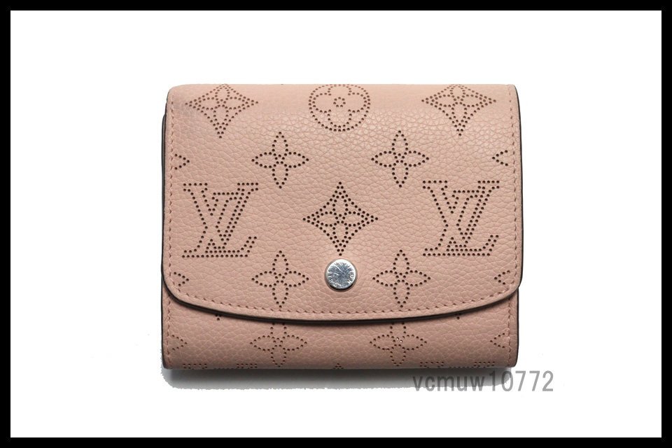 RFIDタグ近年希少美中古■LOUIS VUITTON マヒナ ポルトフォイユイリスコンパクト レザー 3つ折り財布 ルイヴィトン■0314sv3050-2M_画像1