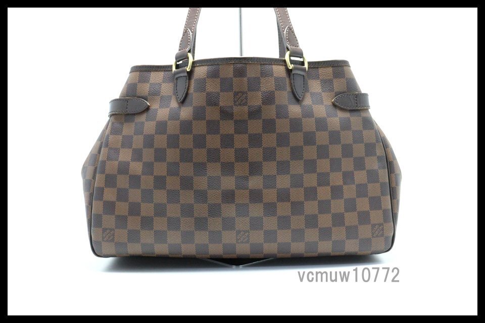 SPオーダー近年希少美中古■LOUIS VUITTON ダミエ バティニョールオリゾンタル レザー ショルダーバッグ ルイヴィトン■0314ea19986_画像1