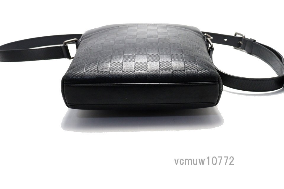 近年モデル希少美中古■LOUIS VUITTON ダミエアンフィニ ポシェットディストリクト レザー ショルダーバッグ ルイヴィトン■0321na27203_画像3