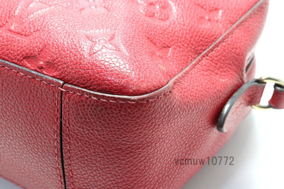 近年モデル希少美中古■LOUIS VUITTON モノグラムアンプラント サントンジュ レザー 2way ショルダーバッグ ルイヴィトン■0321aa21174の画像5