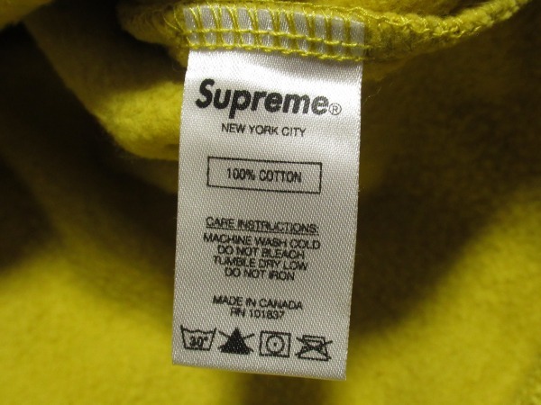 極美 18AW Supreme Connect Crewneck Sweatshirt Sサイズ コネクト クルーネック スウェット Mustard マスタード_画像7