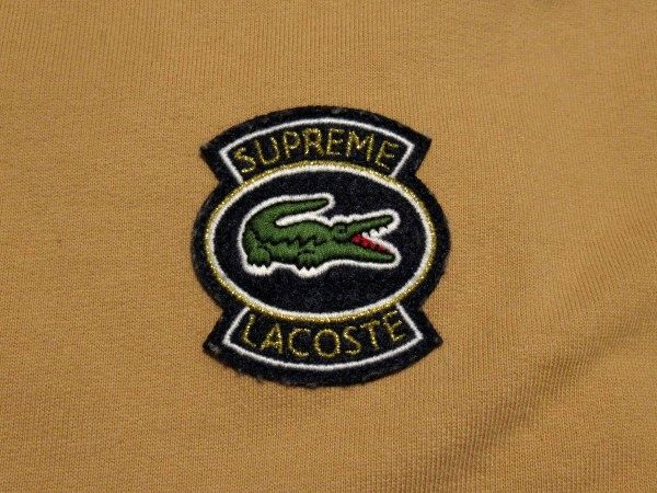 18SS Supreme x LACOSTE Hooded Sweatshirt Mサイズ ラコステ パーカー Light Brown ブラウン LACOSTE LIVE_画像5