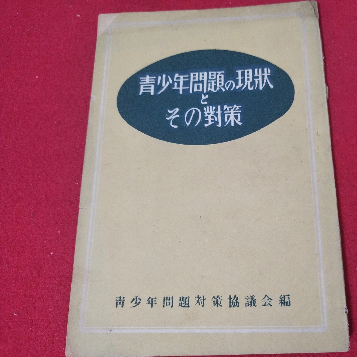 青少年問題の現状とその対策　昭和24年　教育学文部科学省学校教育　検） 古書和書古文書写本古本OF_画像1