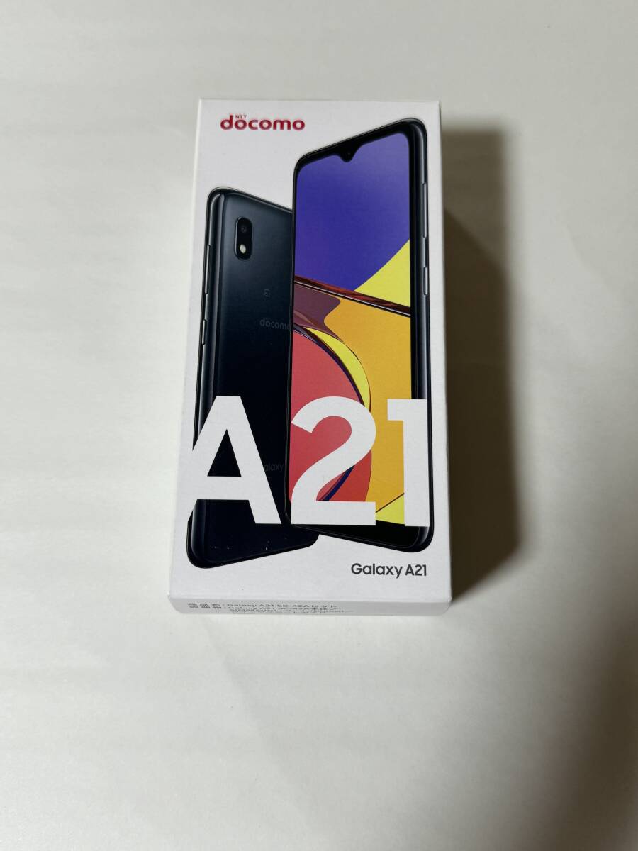 ★4942857213898【ジャンク】docomo Galaxy A21 SC-42A ブラック Black 64GB スマートフォン本体_画像1