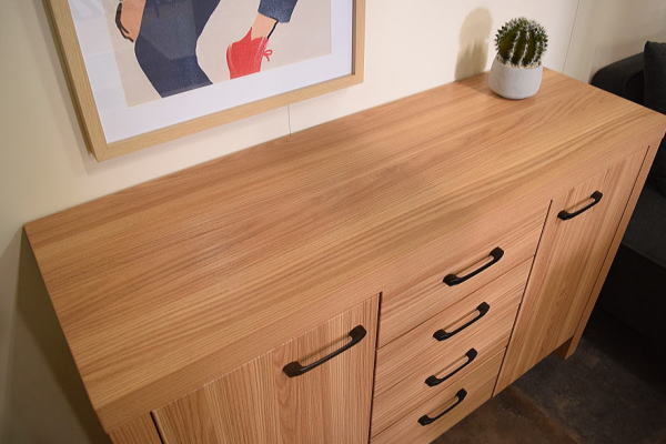  living board sideboard cabinet storage oak pattern natural Northern Europe modern stylish wooden # free shipping ( one part except ) new goods unused #176SB11