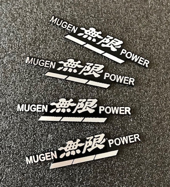 ミニステッカー 無限 MUGEN POWER ホンダ シール オーディオ スピーカー ウインドウ ダッシュボード 4枚の画像1