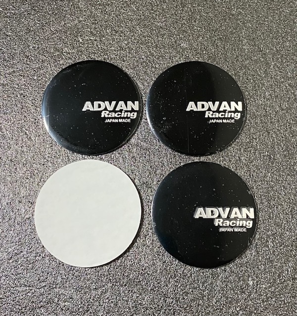 アドバン ADVAN ステッカー 45mm アドバンレーシング ホイールセンターバッジ シール ブラック 45mm 4枚の画像2