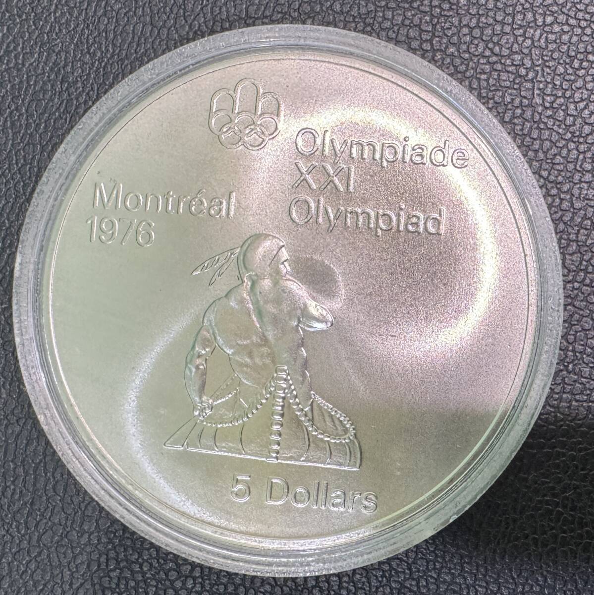 カナダ 1974年　銀貨 モントリオールオリンピック エリザベス 5ドル /オリンピック コイン/ケース入り　_画像2