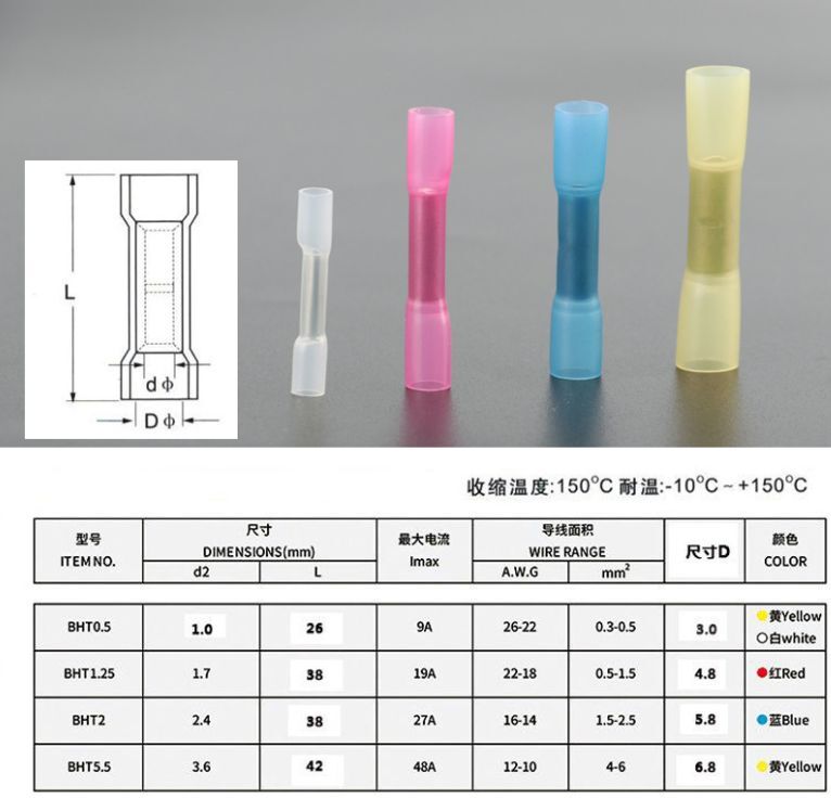 熱収縮チューブ＋圧着端子 4種類 80個セット ケース入り 防水 腐食に強い配線結合_画像3