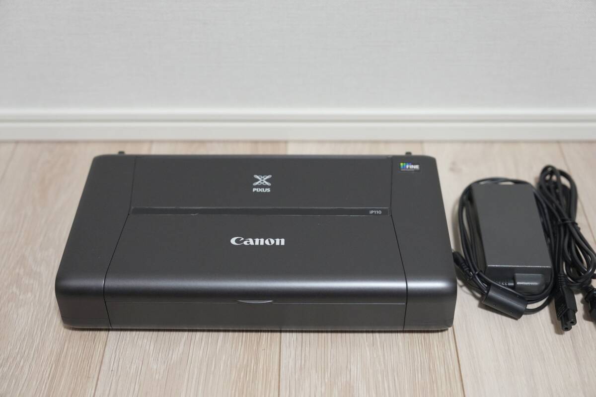 発色難あり Canon PIXUS iP110 おまけバッテリーLK-62つき モバイルプリンター A4インクジェット_画像1