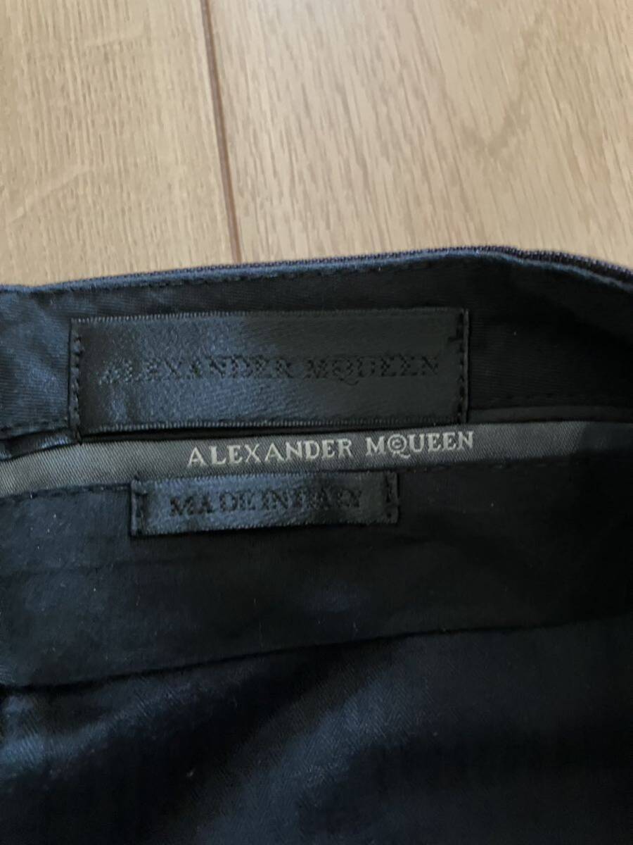 ALEXANDER McQUEEN アレキサンダーマックイーン　スラックス　パンツ　イタリア製　グッチグループ　モヘア混　バーガンディ　モード_画像3