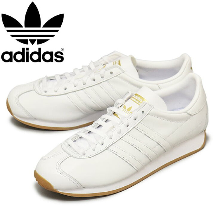 未使用 タグ替え紐付 天然皮革 生産終了 2021製 adidas アディダス GW6221 COUNTRY OG WHITE カントリー 白 x 金ベロ 25cm 国内正規品 _画像1