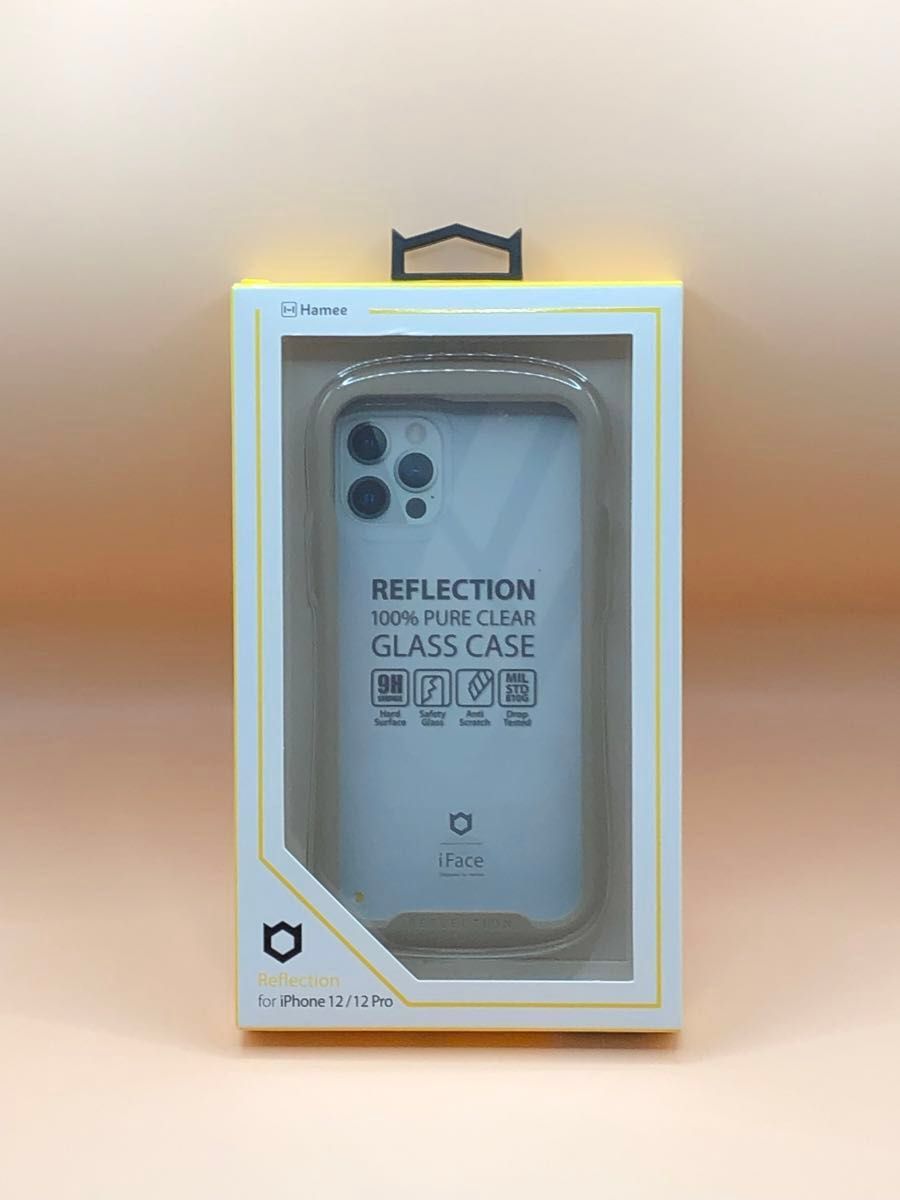 iFace Reflection iPhone 12/12 Pro ケース クリア 強化ガラス (ベージュ)