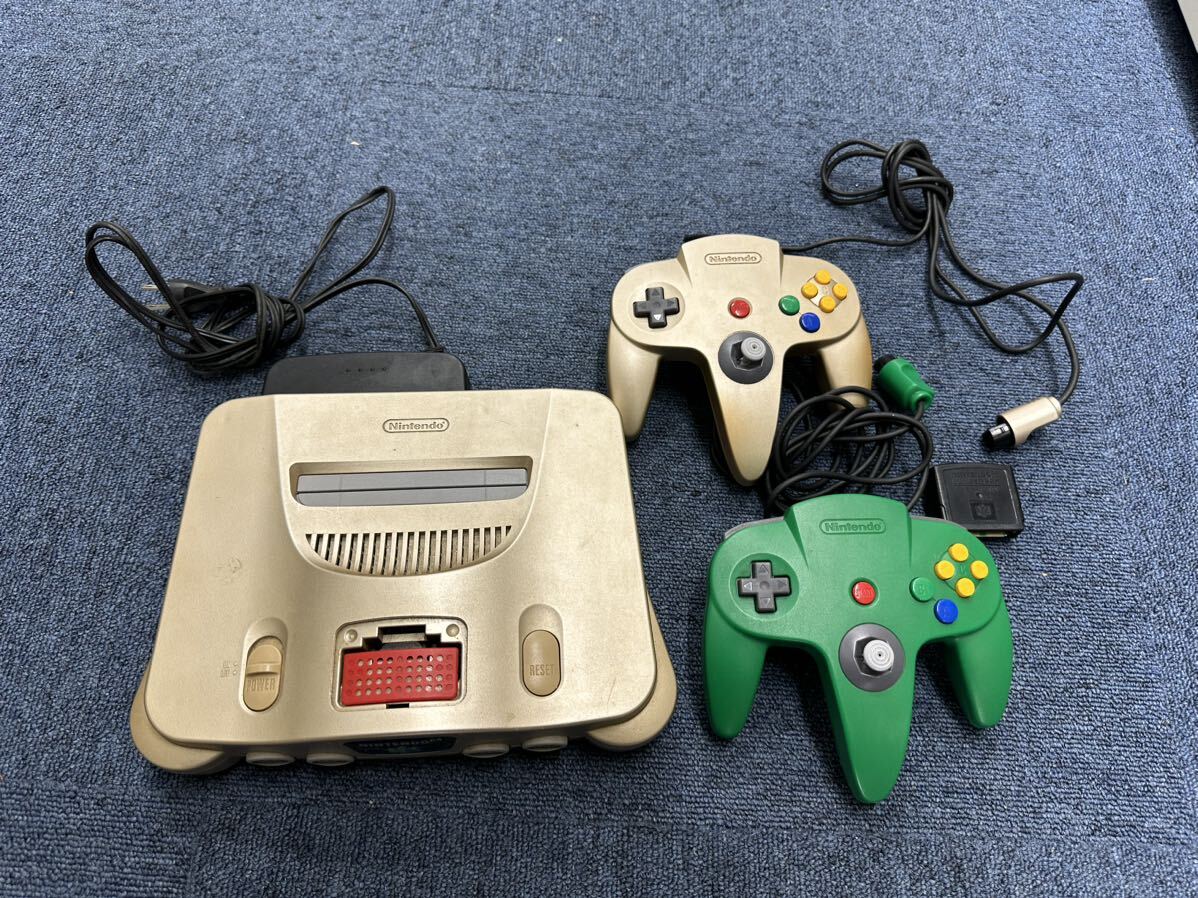 NINTENDO64 N64 任天堂 ニンテンドー ゲーム機 コントローラー ターミネータパック 動作未確認 通電確認のみ NUS-001 NUS-005_画像1