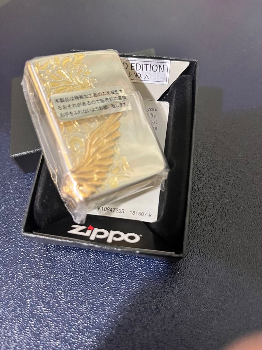 限定ジッポー  2023 エンジェルウイング シルバー&ゴールド シリアルナンバー 0012 ZIPPO PAW レア 金 銀