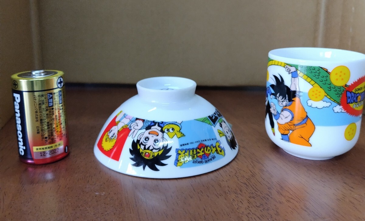 子供用茶碗と湯呑 ダイの大冒険とドラゴンボールＺ 昭和レトロ 当時物 食器 陶器の画像2