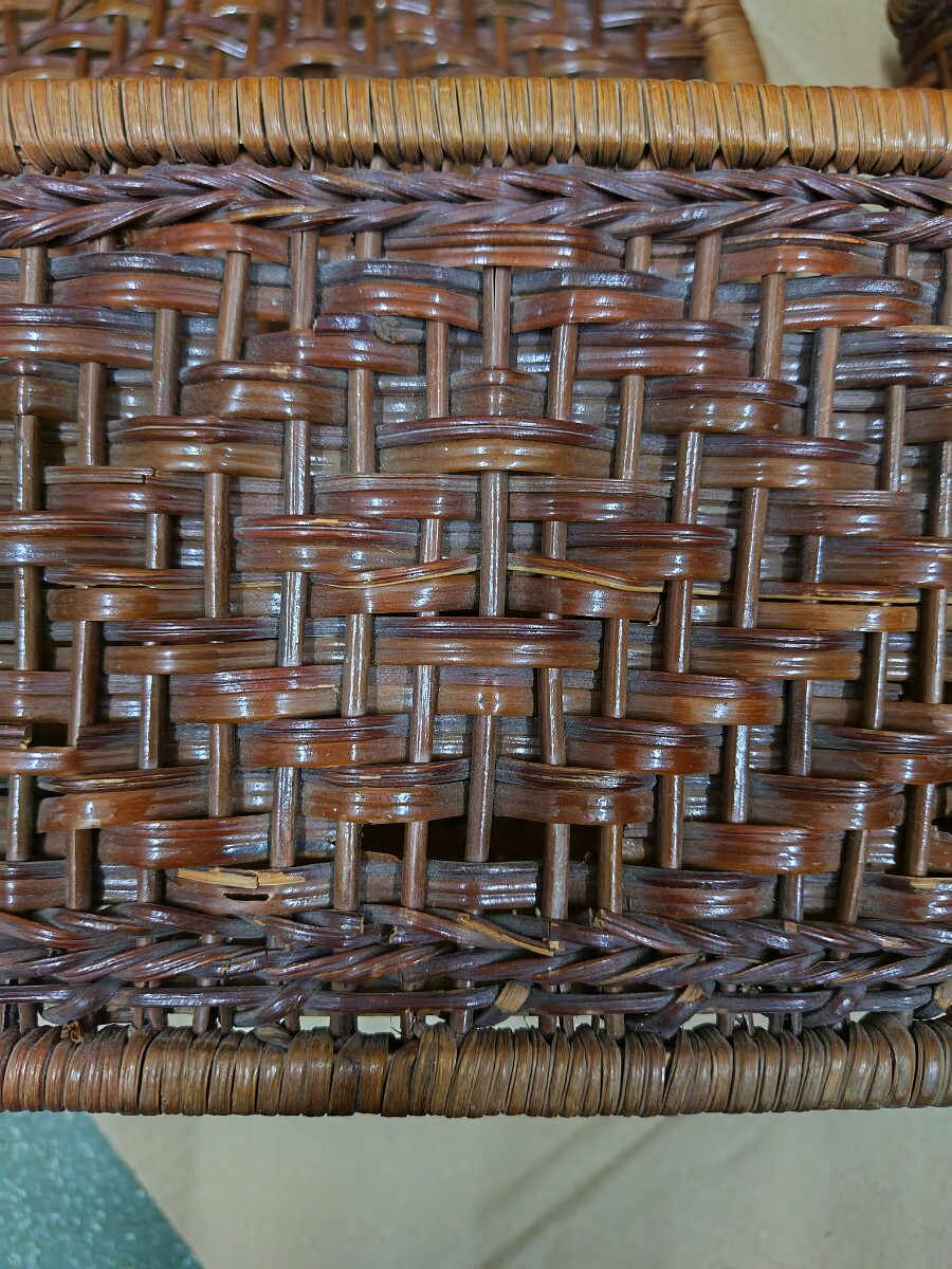 籐製品 レターラックのようなもの 藤編細工籠 小物入れの画像9