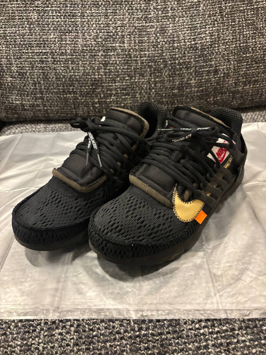 1-15 AA3830-002【NIKE】ナイキ｜OFF-WHITE × AIR PRESTO THE 10 BLACK AA3830-002｜28cm｜ブラック/ホワイト/コーン｜2回着用美品