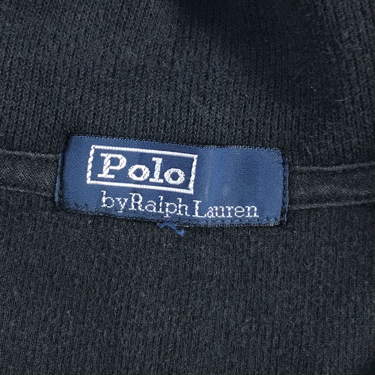 RALPH LAUREN ラルフローレン ハーフジップ セーター ブラック レッドポニー_画像6