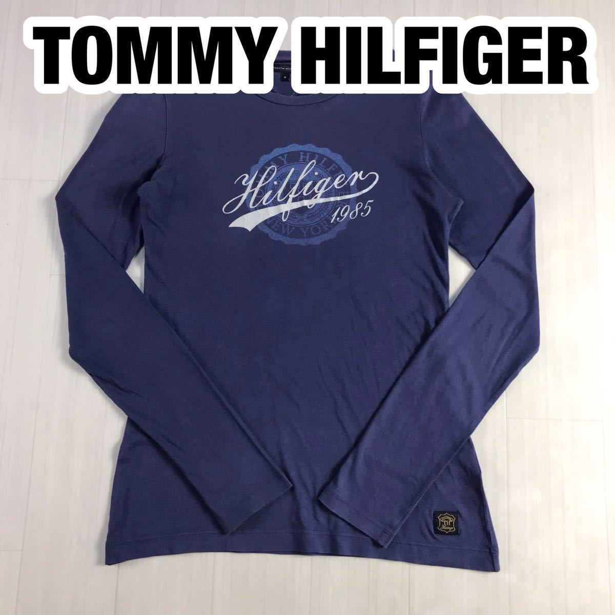 TOMMY HILFIGER トミーヒルフィガー 長袖Tシャツ M ネイビー_画像1