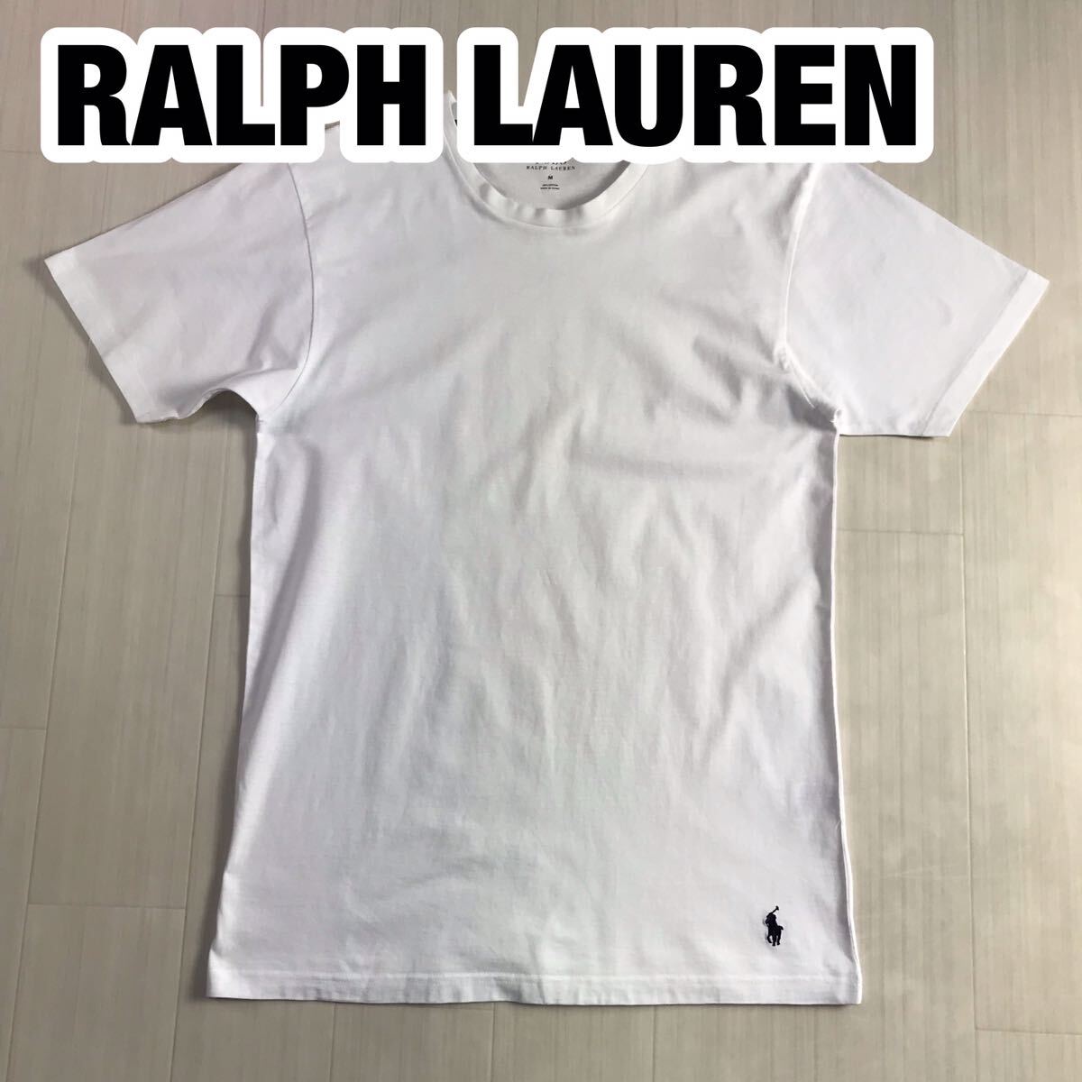 RALPH LAUREN ラルフローレン 半袖Tシャツ M ホワイト 刺繍ポニーの画像1