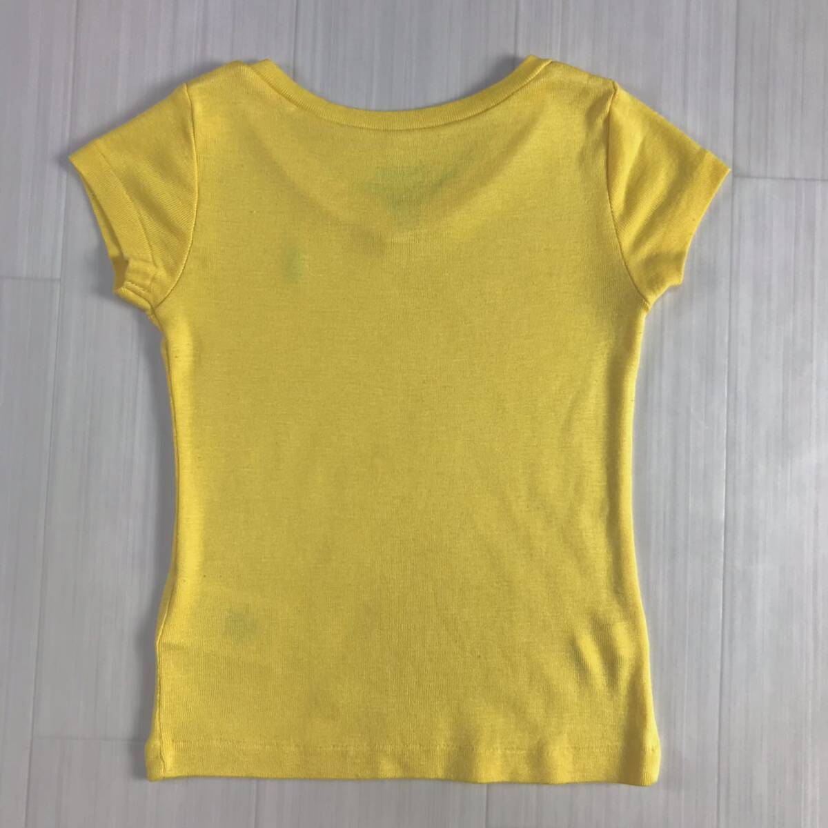 POLO RALPH LAUREN Polo Ralph Lauren short sleeves T-shirt 2/2T yellow embroidery po knee V neck baby Kids 