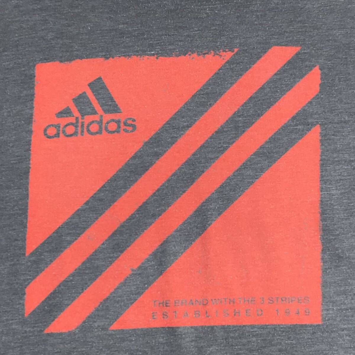 adidas Adidas футболка с длинным рукавом long T принт футболка L серый большой Logo 