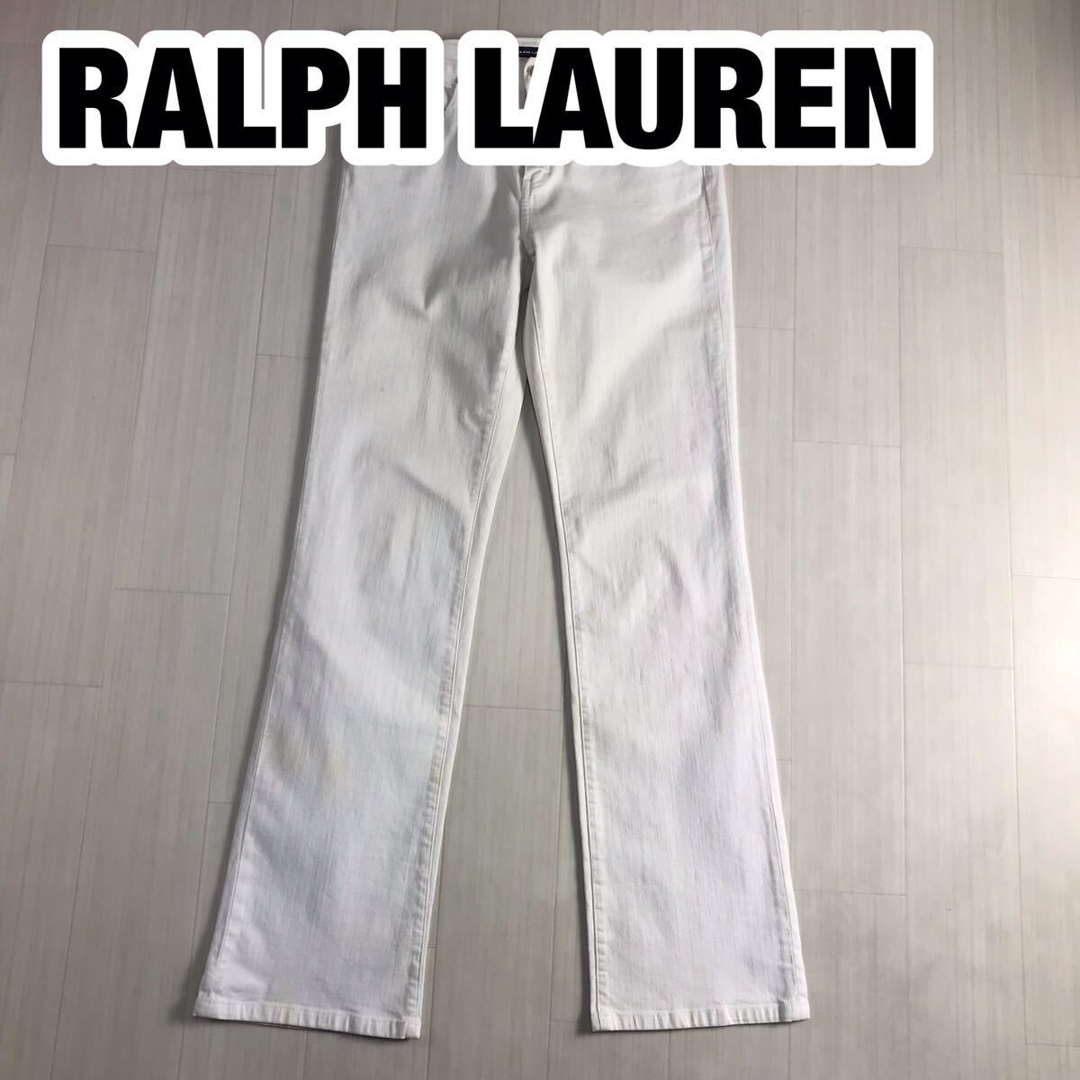 RALPH LAUREN SPORT Ralph Lauren спорт Denim брюки 11 белый стрейч материалы распорка Logo бирка 