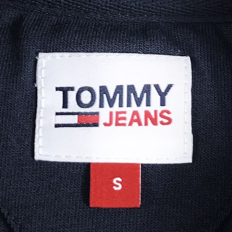 TOMMY JEANS トミージーンズ 長袖Tシャツ ショート丈 S ネイビー フラッグタグ ワンポイントロゴ_画像6