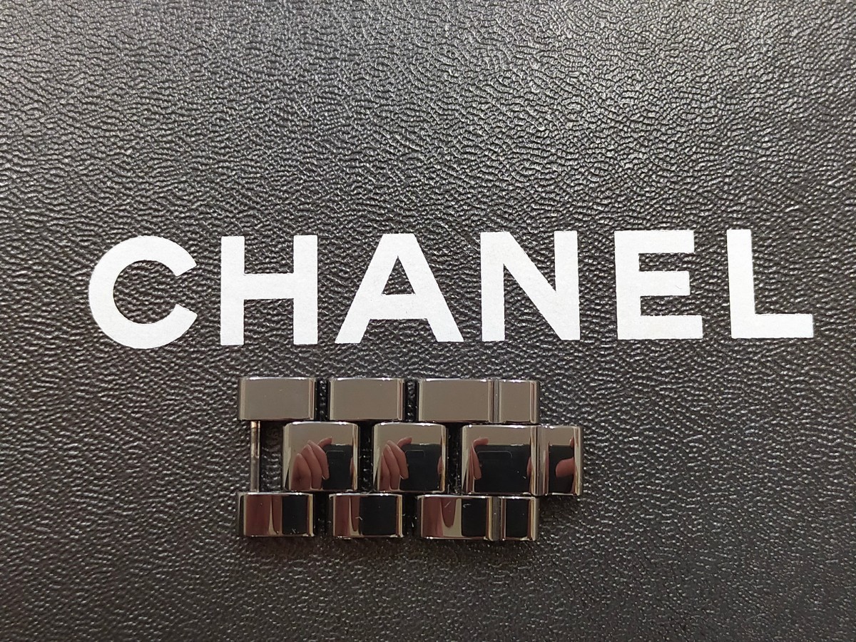 【新品同様】 CHANEL シャネル J12 セラミック ブラック 黒 38/41mm用 ベルト駒 連結3.5コマ 約1.7ｃｍ幅