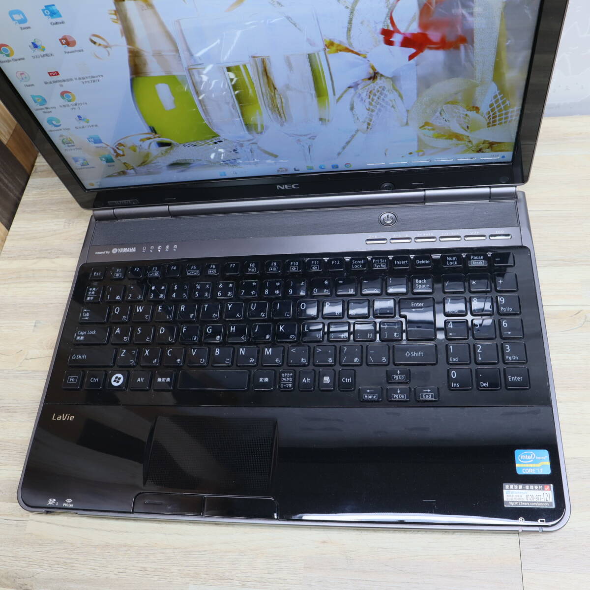 ★中古PC YAMAHA♪最上級4コアi7！新品SSD512GB メモリ16GB★LL770E Core i7-2630QM Win11 MS Office2019 Home&Business ノートPC★P67825_画像5