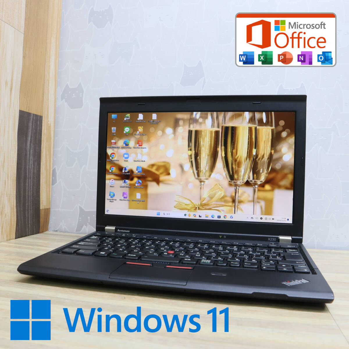 ★中古PC 高性能3世代i5！320GB★X230 Core i5-3320M Win11 MS Office 中古品 ノートPC★P68615_画像1