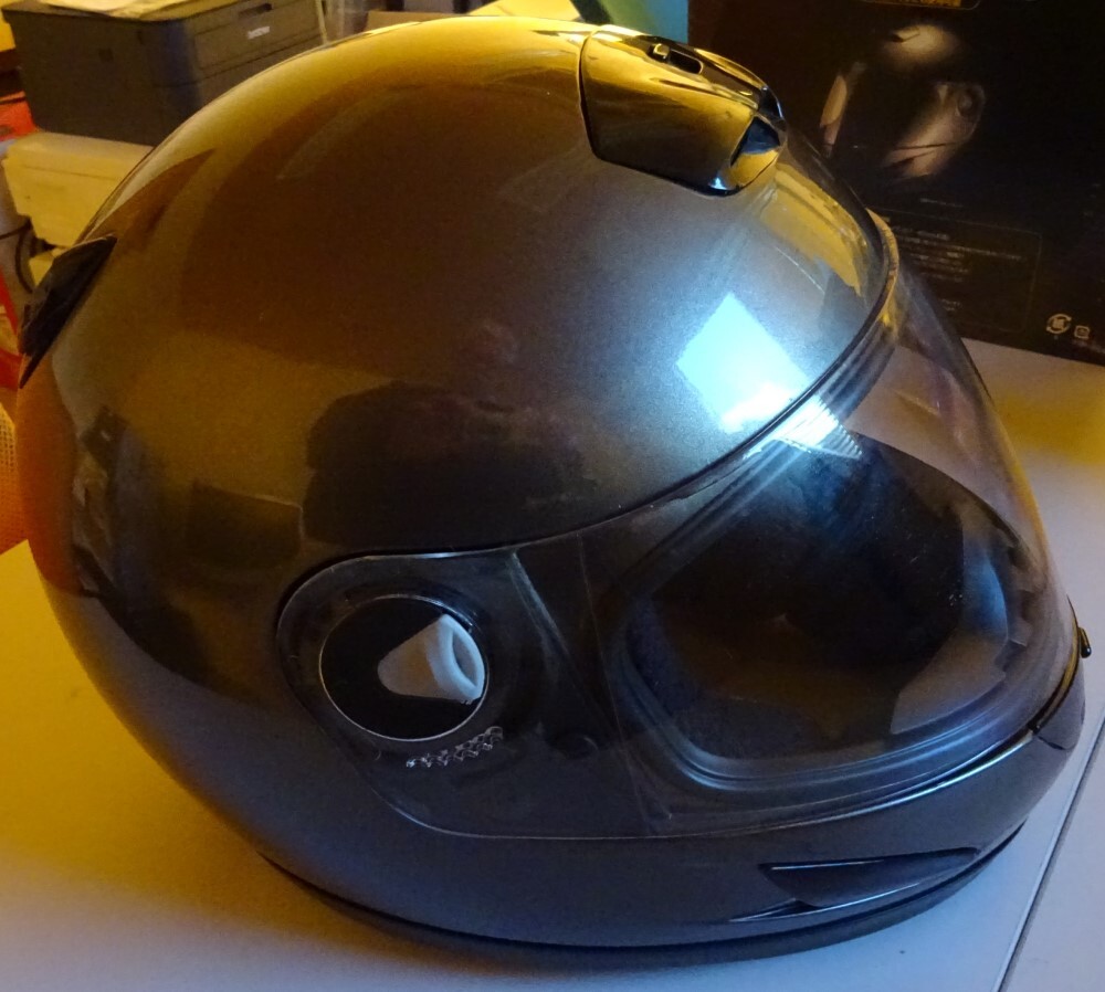 【中古】マルシン　ヘルメット　フルフェイス　フリーサイズ　黒　M-930　ガンメタ　SG規格　2024030035_画像3