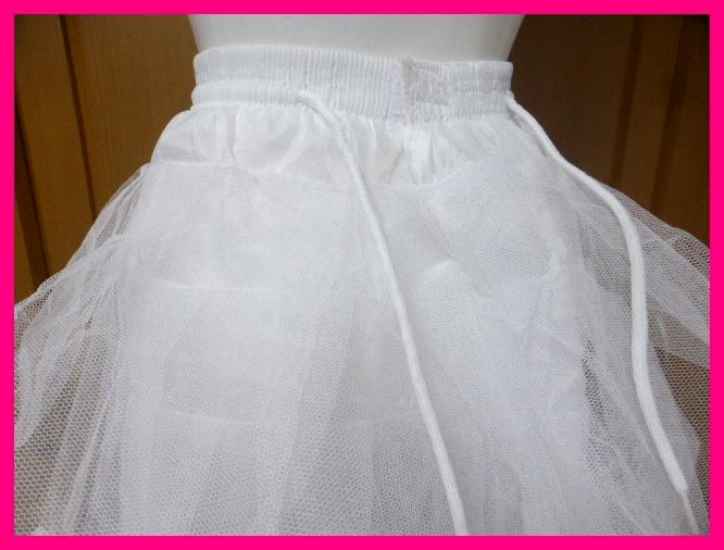  free shipping * pannier M white chu-ru race 3 sheets /4 sheets specification . volume feeling enough! beautiful Silhouette waist rubber chu-ru skirt 