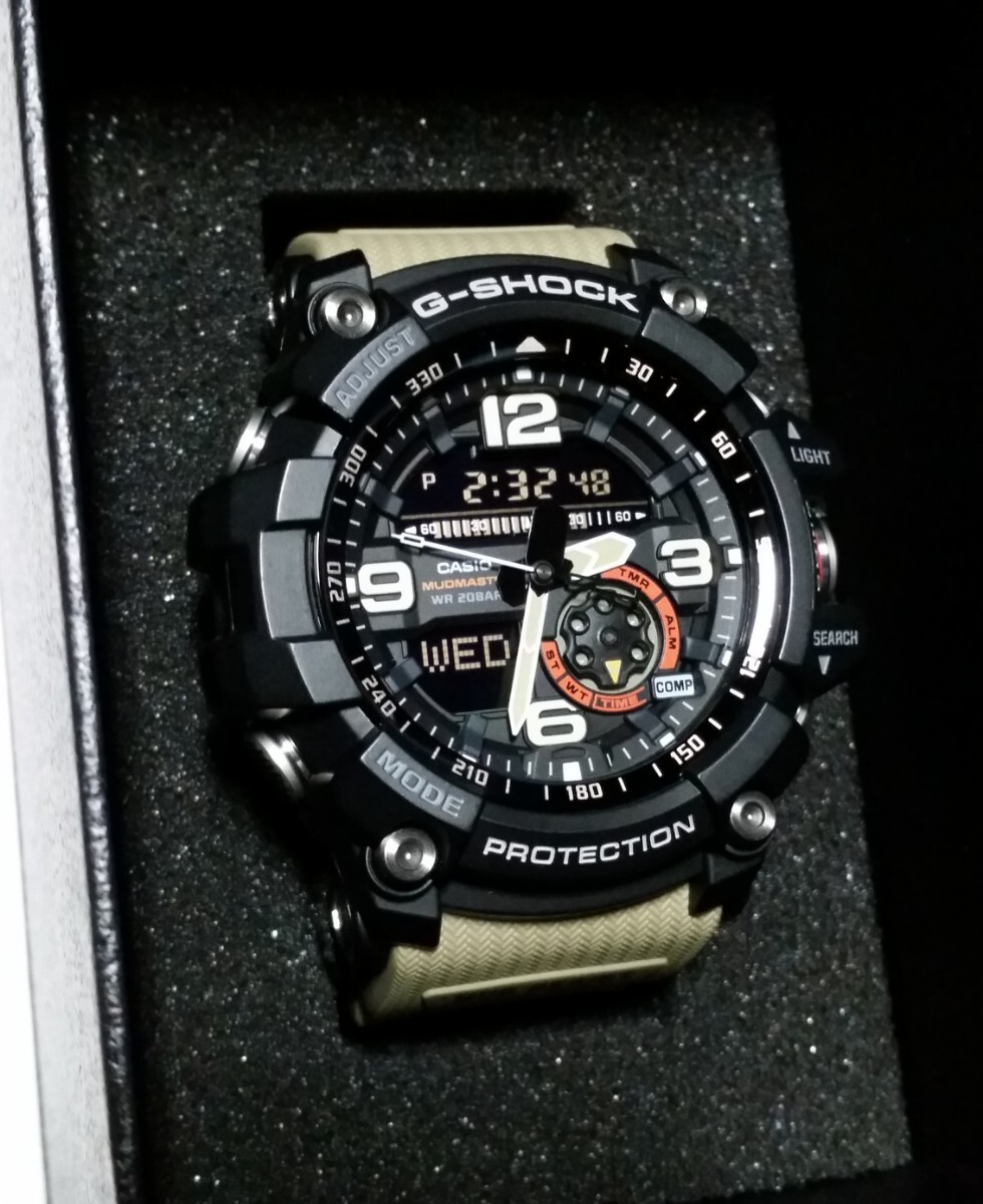 即決!超絶レア☆超美品☆G-SHOCK【MUDMASTER】マッドマスター GG-1000-1A5JF☆反転液晶☆カーキベルト☆電池(本物の証しSR927SW二個)交換済_GG-1000-1A5JF