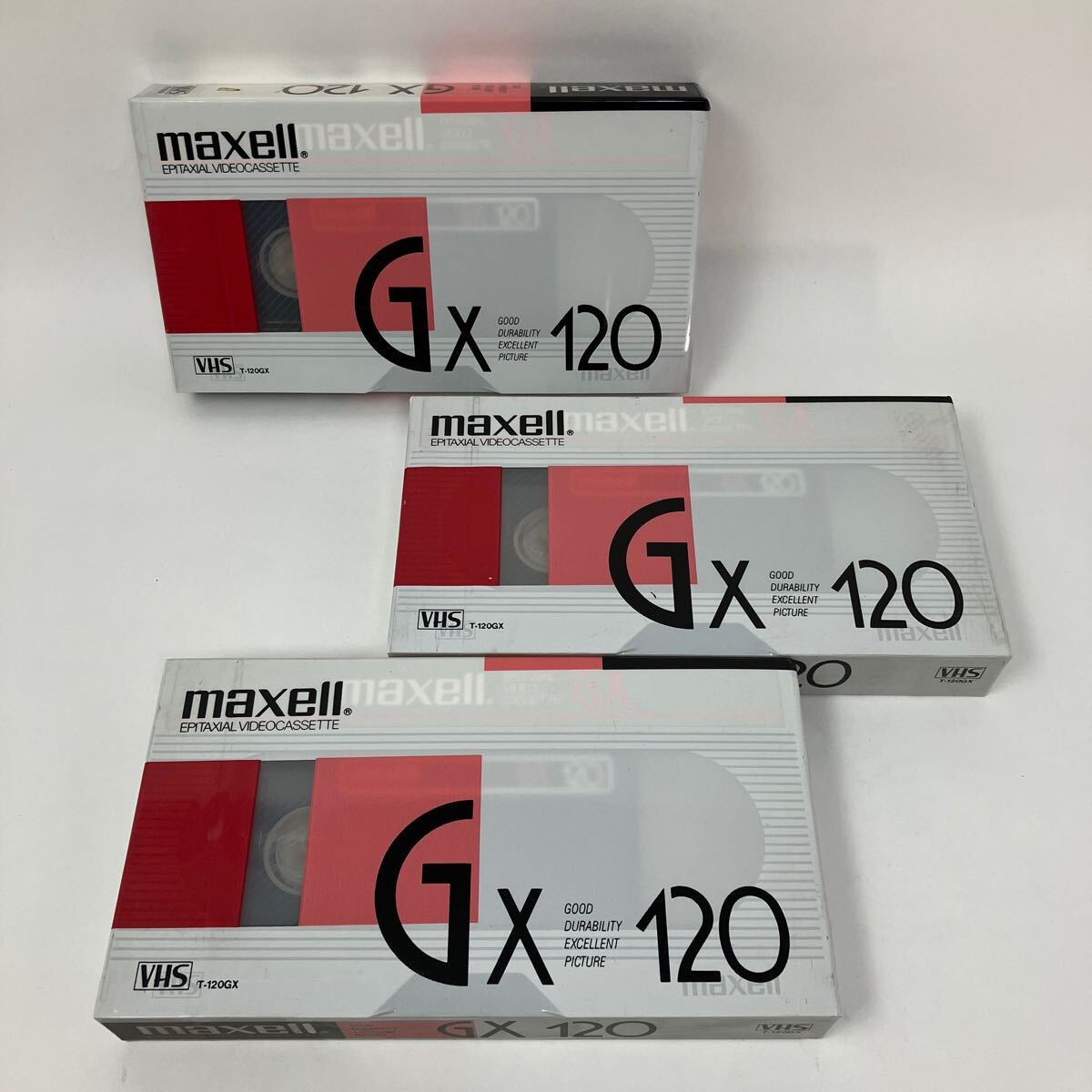 Y0315m【VHS】まとめ3本 カセットテープ マクセル maxell 未開封 GX120の画像1
